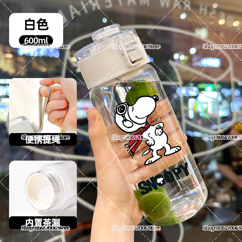600ML Snoopies Big Capacity Gl - Outdoor Sport Glass Water Bottle review and price