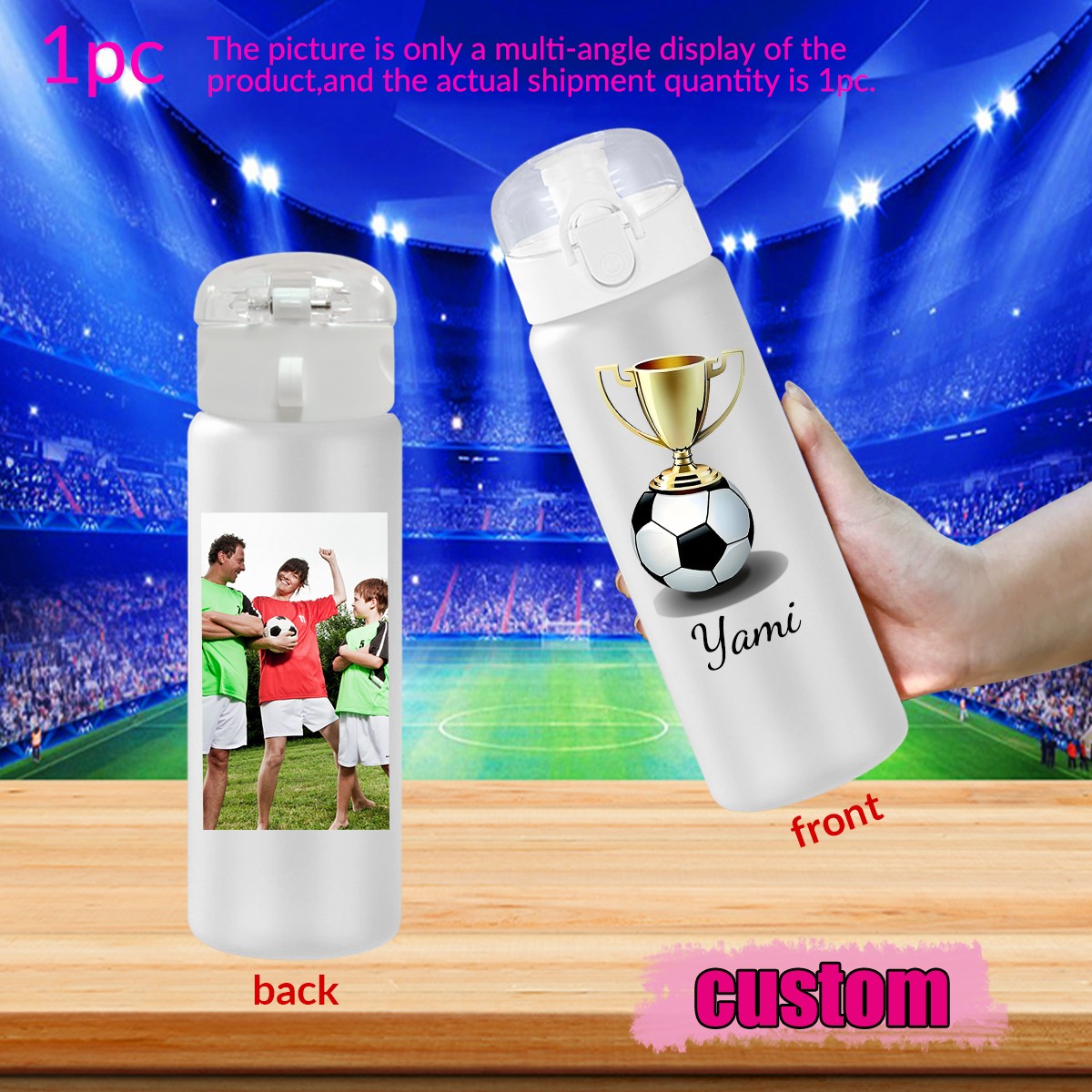 1pc custom photo name 780ml/26 - Outdoor Sport Name review and price