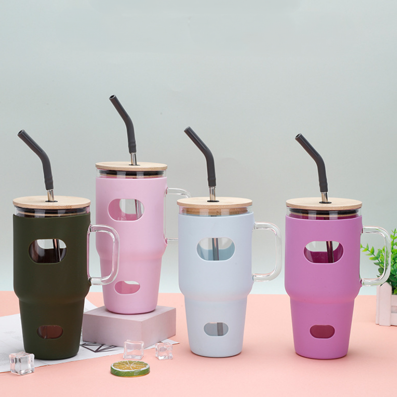 32oz Portable Silicone Glass B - Outdoor Sport Glass Water Bottle review and price