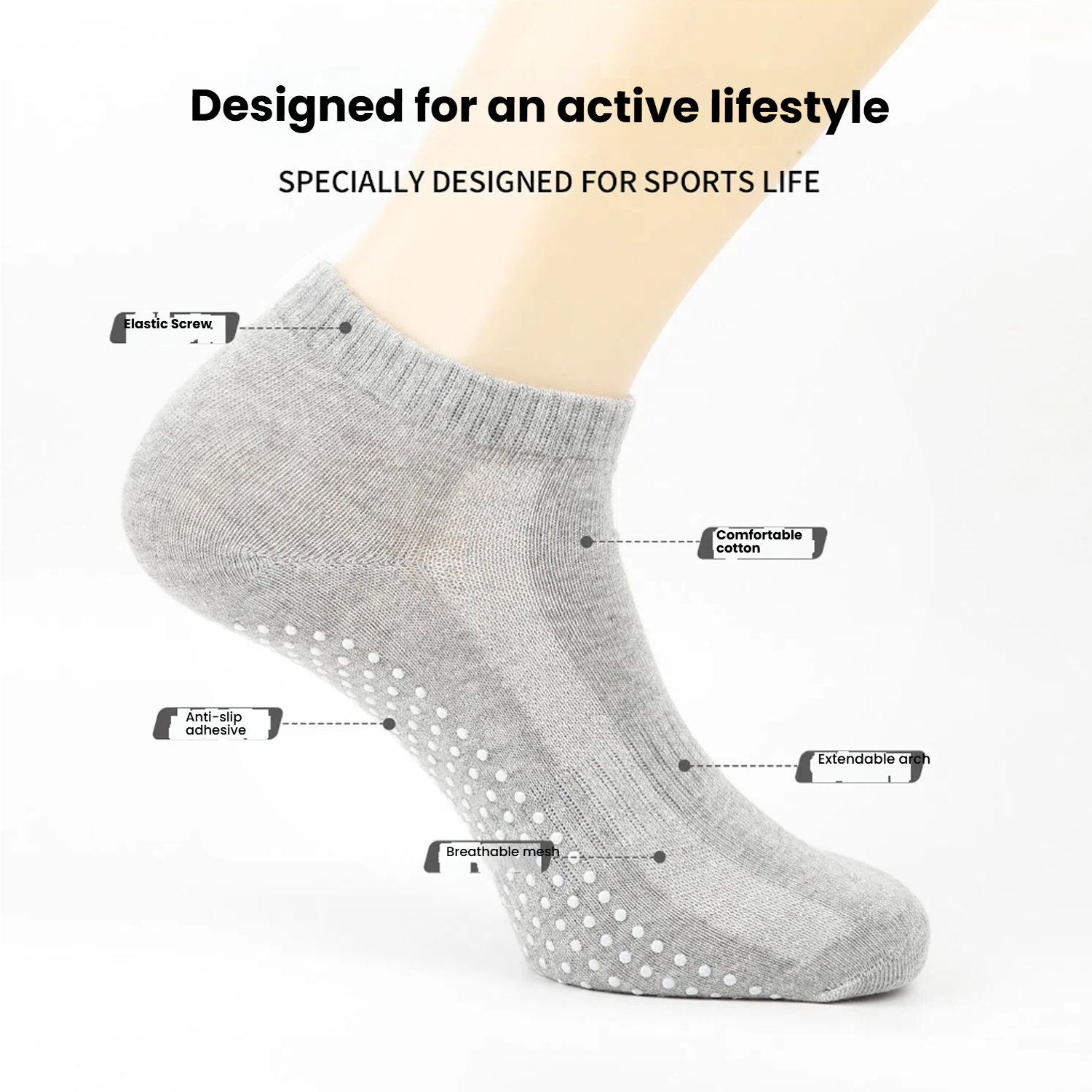 1pair/4pairs Black White Gray  - Trampoline Park Sock review and price